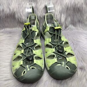 Keen Whisper Sandals Waterproof Sport Hiking Shoes Womens Size 7.5 Green Grey